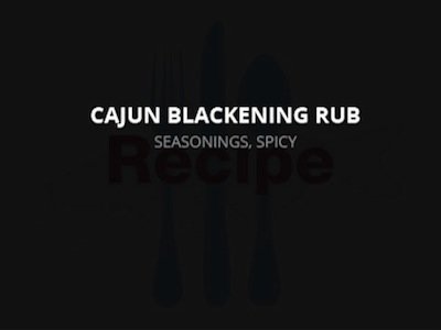 Cajun Blackening Rub