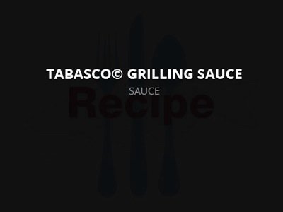 Tabasco© Chipotle Grilling Sauce