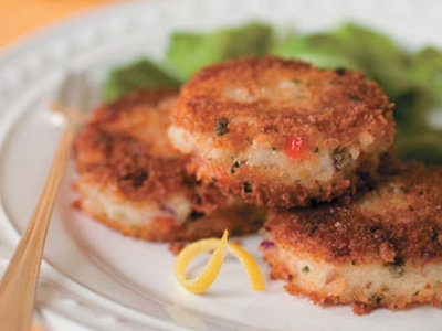 Oven-Baked Catfish Cakes with Lemon Caper Sauce