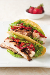 Grilled Catfish with Strawberry Salsa